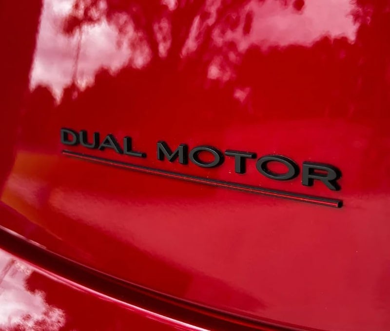 EVMIZE Metal Dual Motor Performance Emblem Logo Decal Sticker in Matte Black for Tesla Model 3 Highland Model Y Juniper (Dual Motor) - Image 5